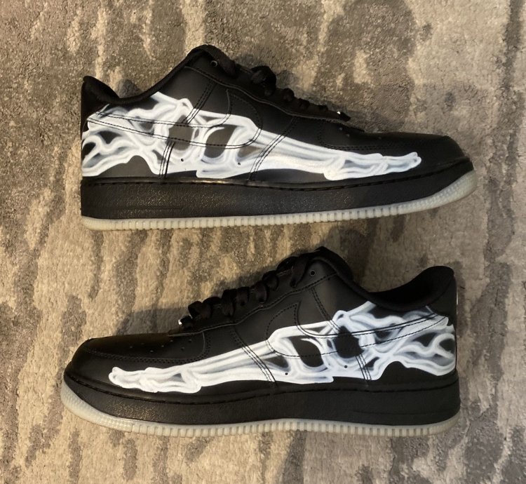 Air Force 1 07 Qs Black Skeleton 2019