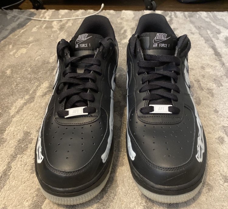 Air Force 1 07 Qs Black Skeleton 2019
