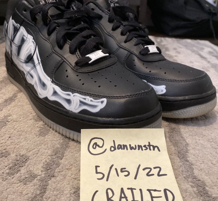 Air Force 1 07 Qs Black Skeleton 2019