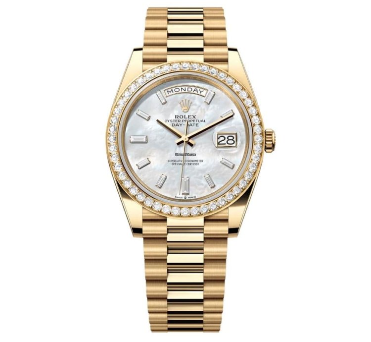 Rolex Day-date 40 228348rbr 18k Yellow Gold Mop Dial 40mm