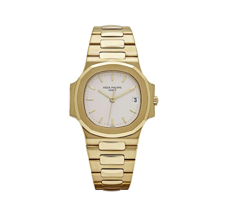 Patek Philippe Nautilus 3800 1j-001 Yellow Gold White Dial 2000