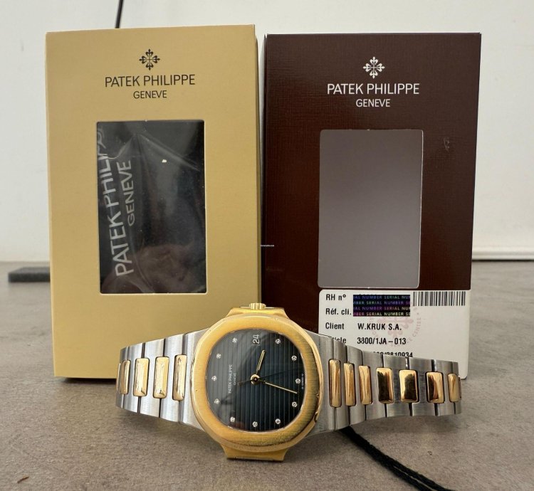 Patek Philippe Nautilus 3800 1ja-013 Ss 18k Gold Diamonds 37mm Serviced Patek Philippe 2025