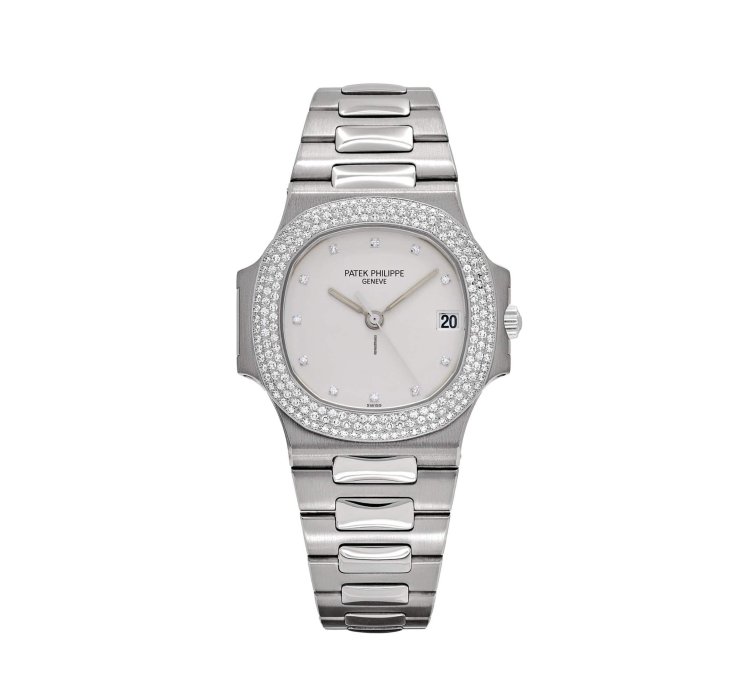 Patek Philippe Nautilus 3800 4g-001 White Gold White Dial Diamond Set 2004