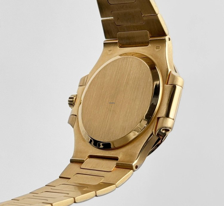 Patek Philippe Nautilus 3800 5 Yellow Gold Glided Gold Diamond Dial 1984