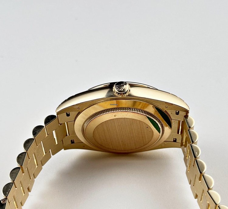 Rolex Day-date 40 228348rbr Yellow Gold Green Roman Numeral Dial Diamond Bezel 2024