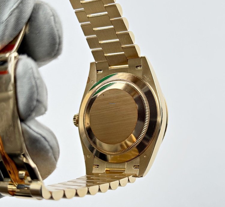 Rolex Day-date 40 228348rbr Yellow Gold Green Roman Numeral Dial Diamond Bezel 2024