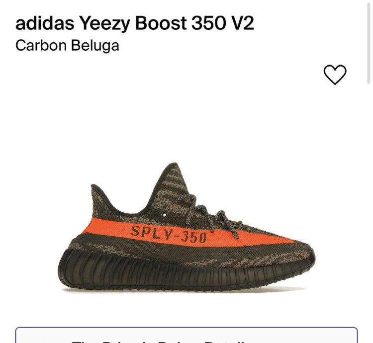 Yeezy 350 V2 - Carbon Beluga Sz M10 5 new