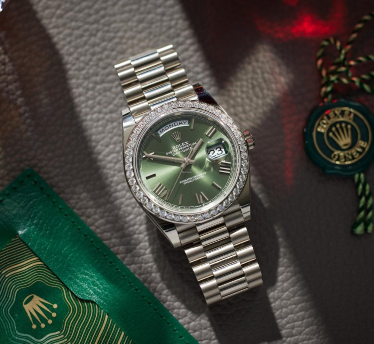 Rolex Day-date 40 228349rbr Olive Green Dial 60th Anniversary Watch Only