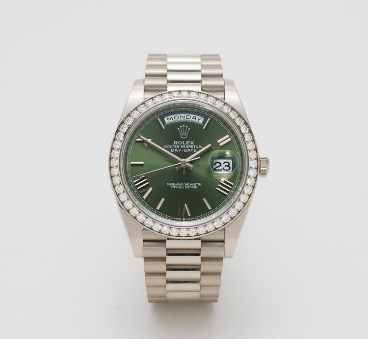 Rolex Day-date 40 228349rbr Olive Green Dial 60th Anniversary Watch Only