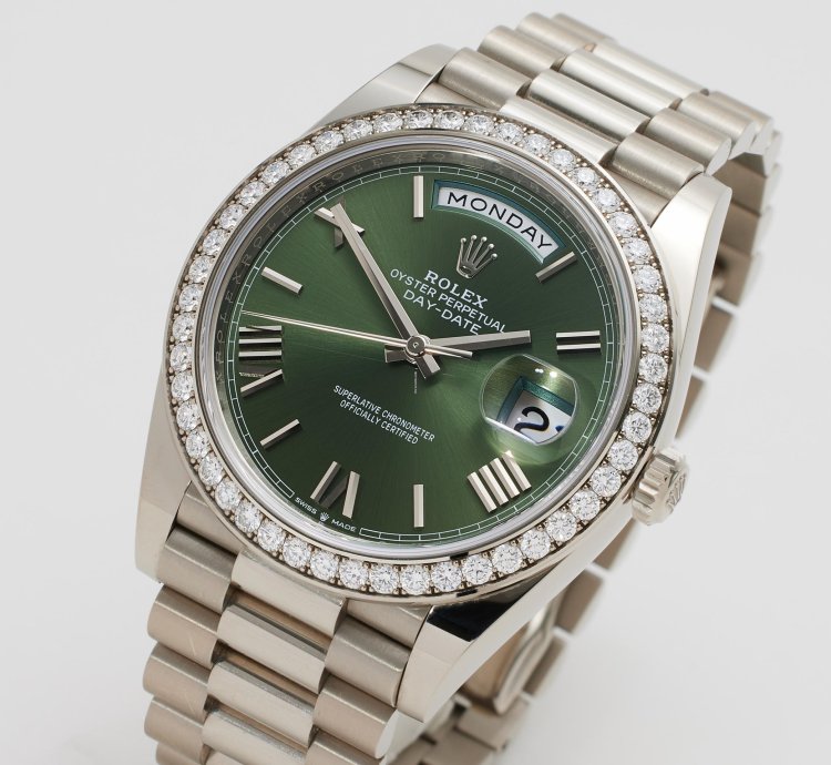 Rolex Day-date 40 228349rbr Olive Green Dial 60th Anniversary Watch Only