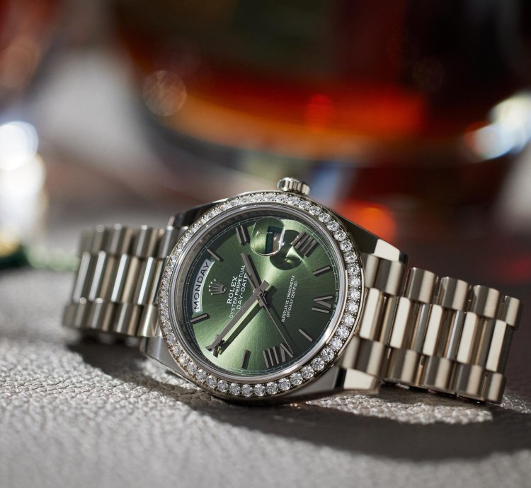 Rolex Day-date 40 228349rbr Olive Green Dial 60th Anniversary Watch Only