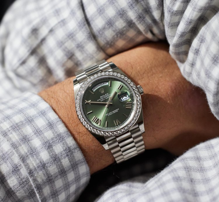 Rolex Day-date 40 228349rbr Olive Green Dial 60th Anniversary Watch Only