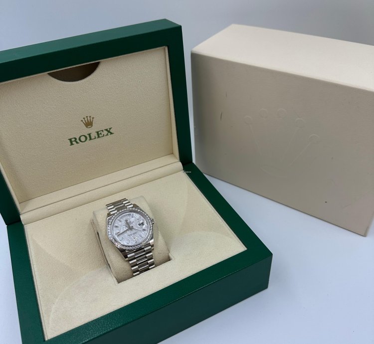 Rolex Day-date 40 228349rbr White Gold Diamonds Meteorite
