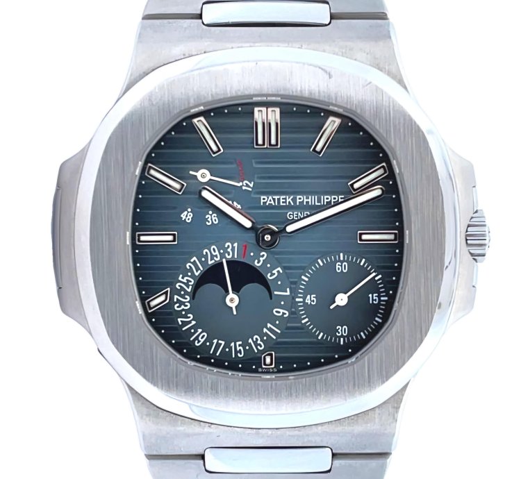 Patek Philippe Nautilus 40mm Nautilus Discontinued Power Reserved Moonphase Steel