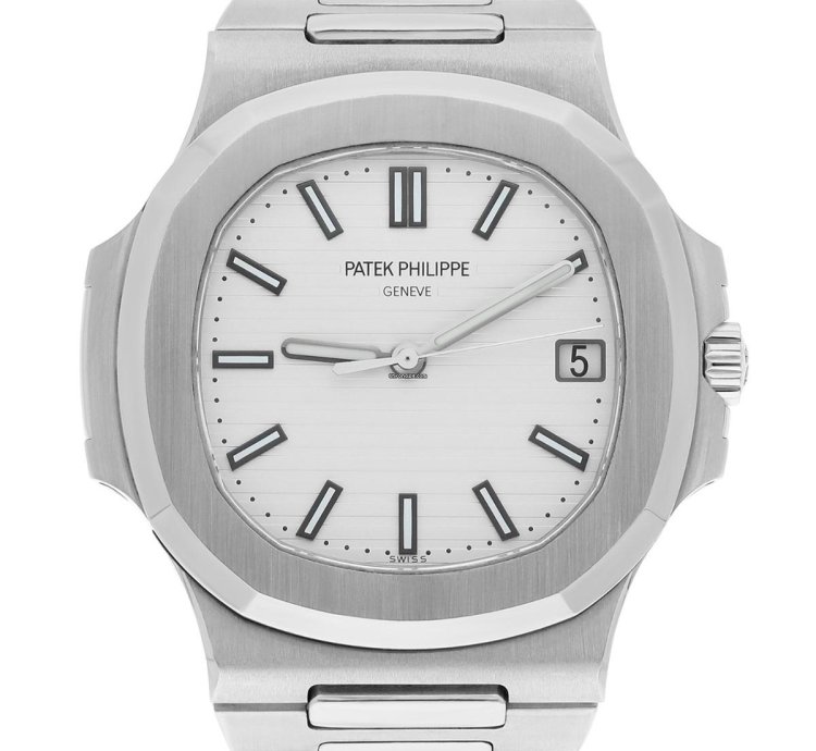 Patek Philippe Nautilus 40mm White Index Hour Markers Dial Stainless Steel