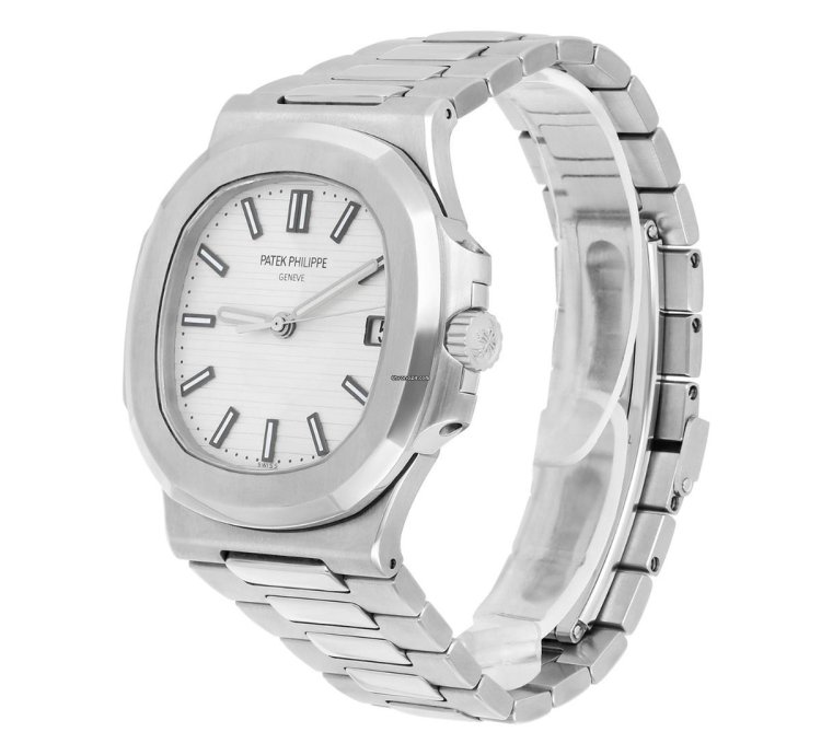 Patek Philippe Nautilus 40mm White Index Hour Markers Dial Stainless Steel
