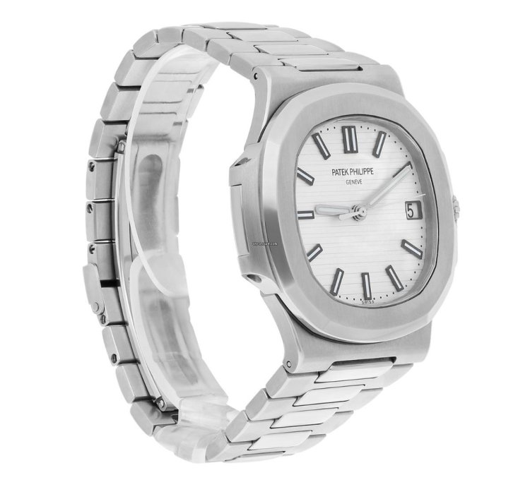 Patek Philippe Nautilus 40mm White Index Hour Markers Dial Stainless Steel