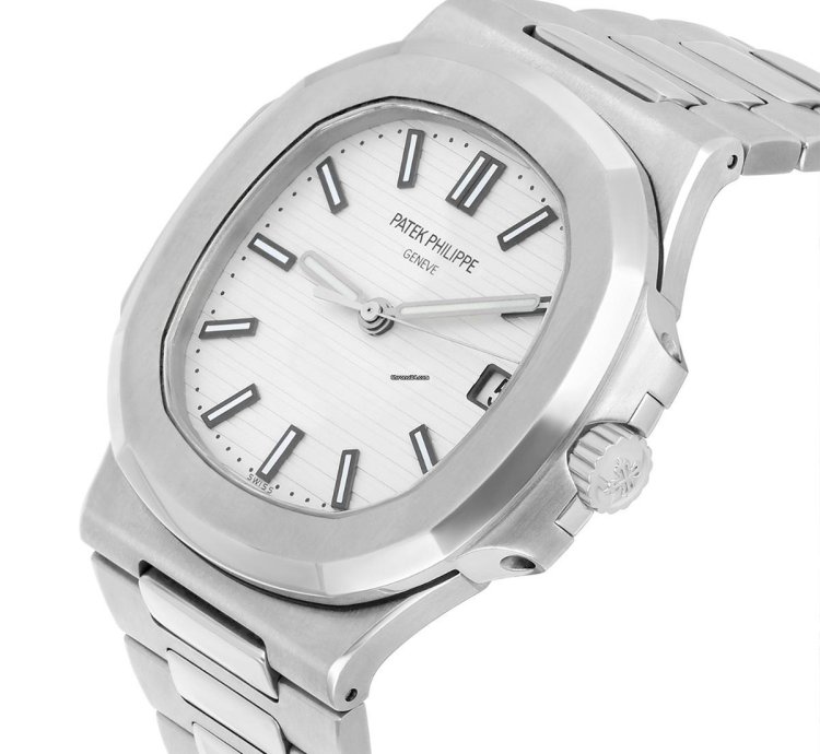 Patek Philippe Nautilus 40mm White Index Hour Markers Dial Stainless Steel