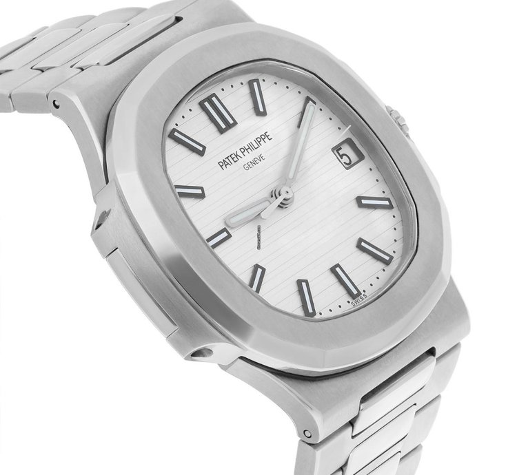 Patek Philippe Nautilus 40mm White Index Hour Markers Dial Stainless Steel