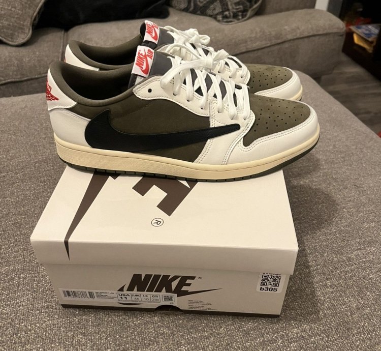 Air Jordan 1 Low Og Sp Travis Scott Reverse Medium Olive