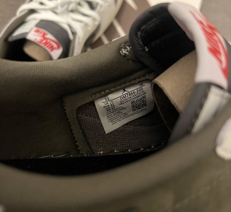 Air Jordan 1 Low Og Sp Travis Scott Reverse Medium Olive