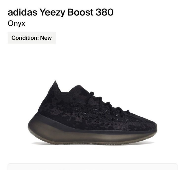 Yeezy 380 Onyx non Reflective
