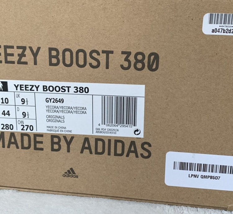Yeezy 380 Yecoraite Reflective Asia Rare Size 10