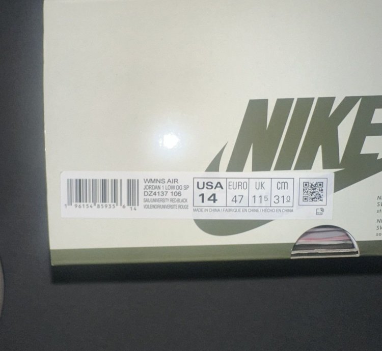 Air Jordan 1 Low Wmns Olive Sail Red Og Sp