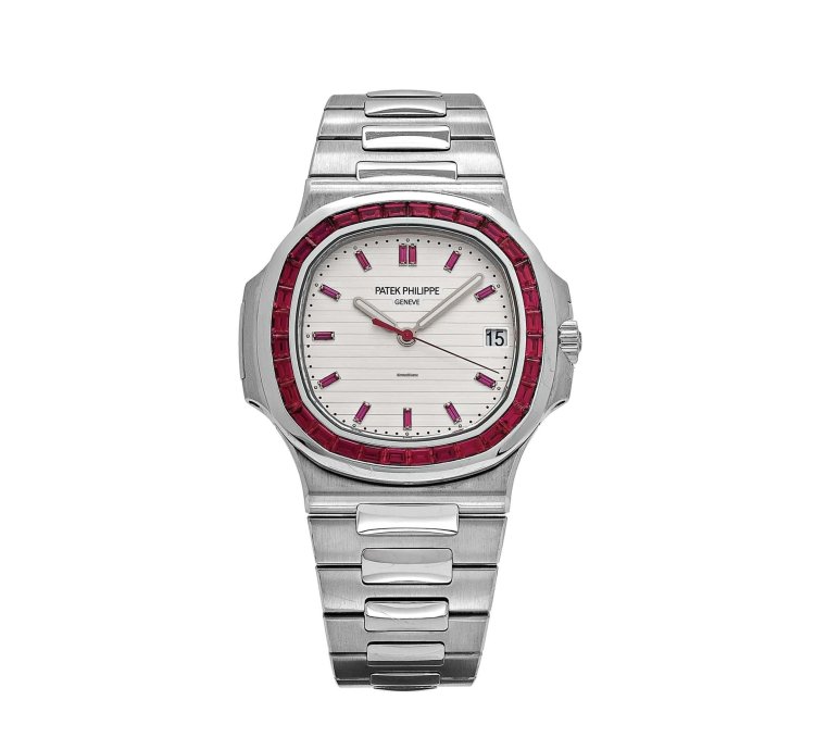 Patek Philippe Nautilus 5711 112p-010 Platinum White Dial Ruby Bezel