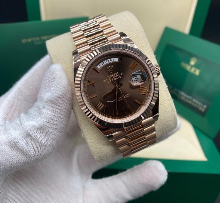 Rolex Day-date 40 40mm 2022 Chocolate Dial 228235 Complete Set
