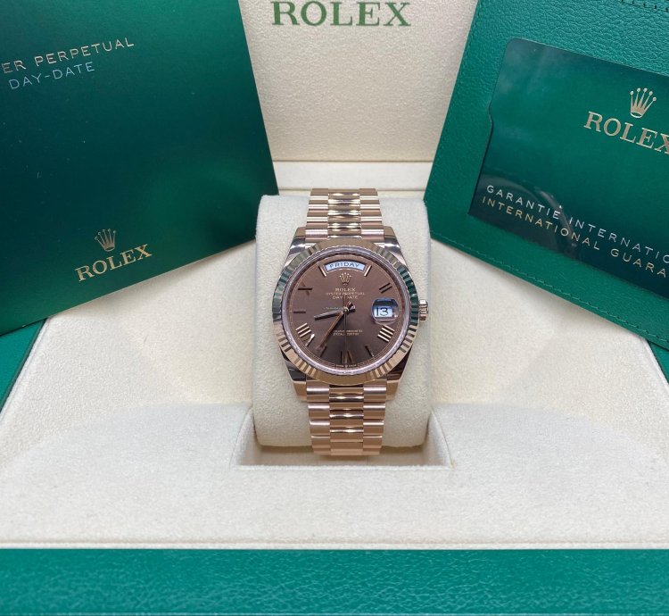 Rolex Day-date 40 40mm 2022 Chocolate Dial 228235 Complete Set