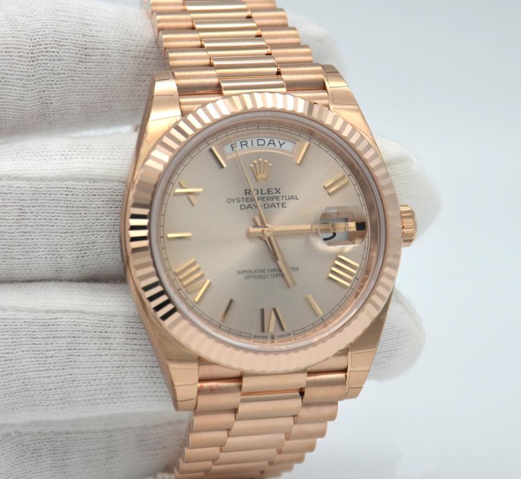 Rolex Day-date 40 40mm 228235 Sdrp Everose Gold Stickers Will Be Taken Off