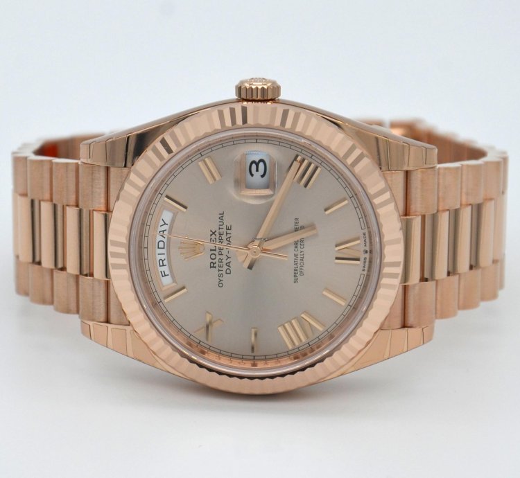 Rolex Day-date 40 40mm 228235 Sdrp Everose Gold Stickers Will Be Taken Off