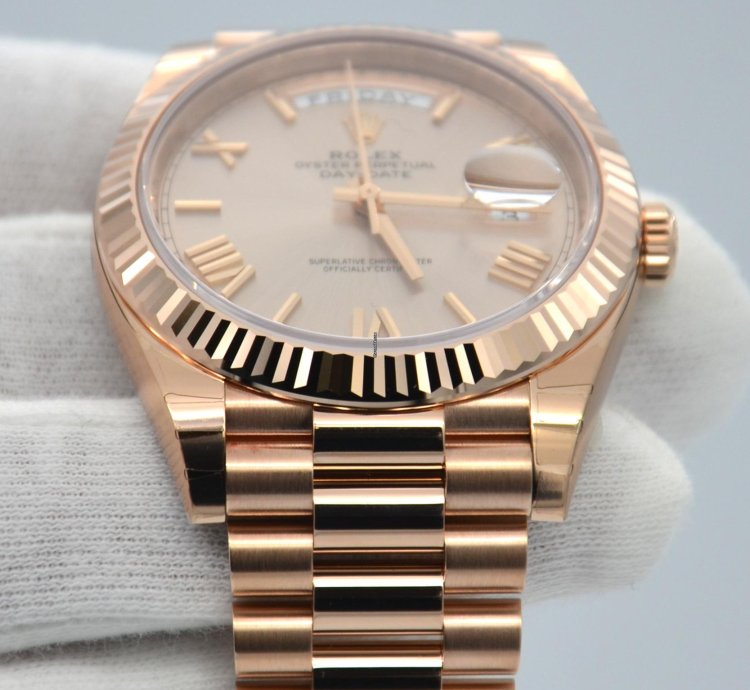 Rolex Day-date 40 40mm 228235 Sdrp Everose Gold Stickers Will Be Taken Off