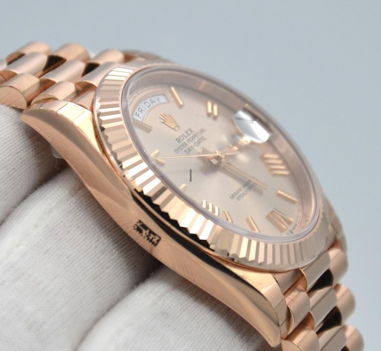 Rolex Day-date 40 40mm 228235 Sdrp Everose Gold Stickers Will Be Taken Off