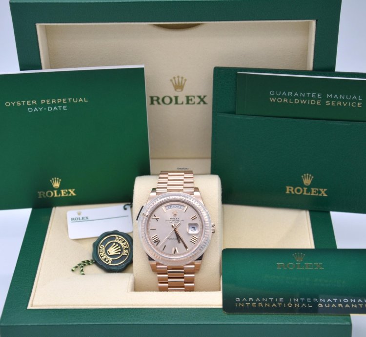 Rolex Day-date 40 40mm 228235 Sdrp Everose Gold Stickers Will Be Taken Off