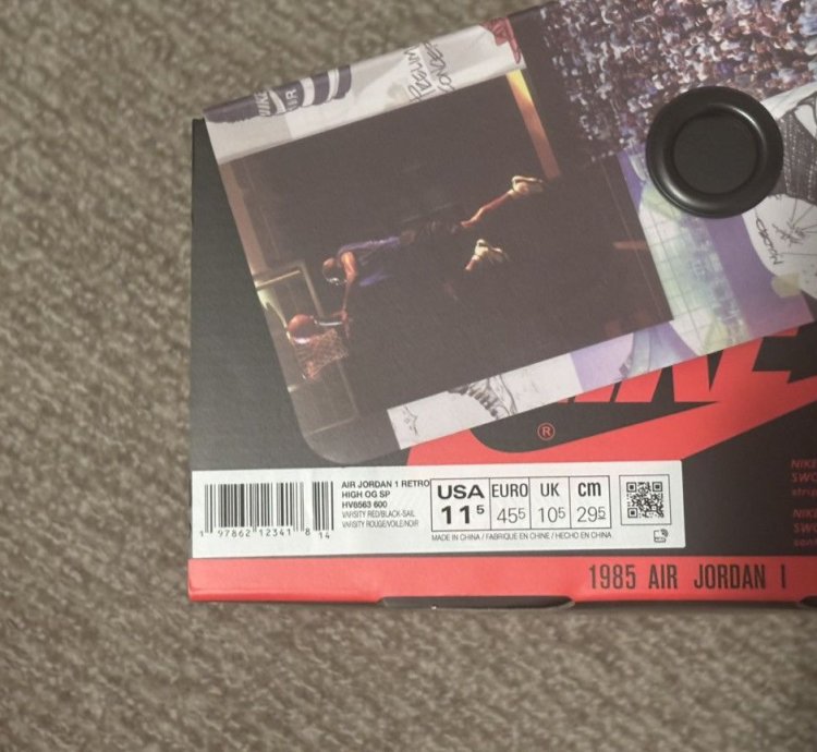 Air Jordan 1 Retro High Og Sp Union Shadow