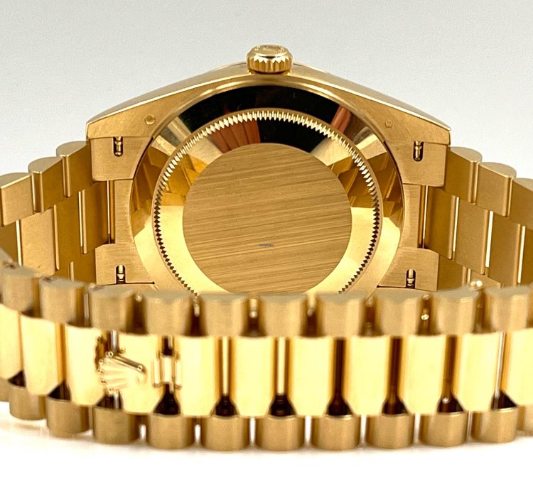 Rolex Day-date 40 40mm Black Baguette Dial Yellow Gold Bracelet 228238 Unworn 2023
