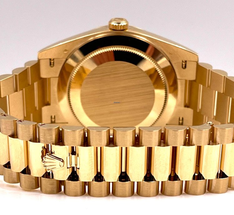 Rolex Day-date 40 40mm Black Baguette Dial Yellow Gold Bracelet 228238 Unworn 2023