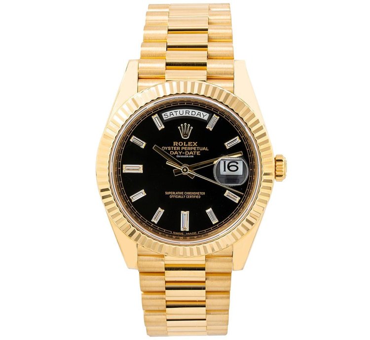 Rolex Day-date 40 40mm Black Diamond Dial