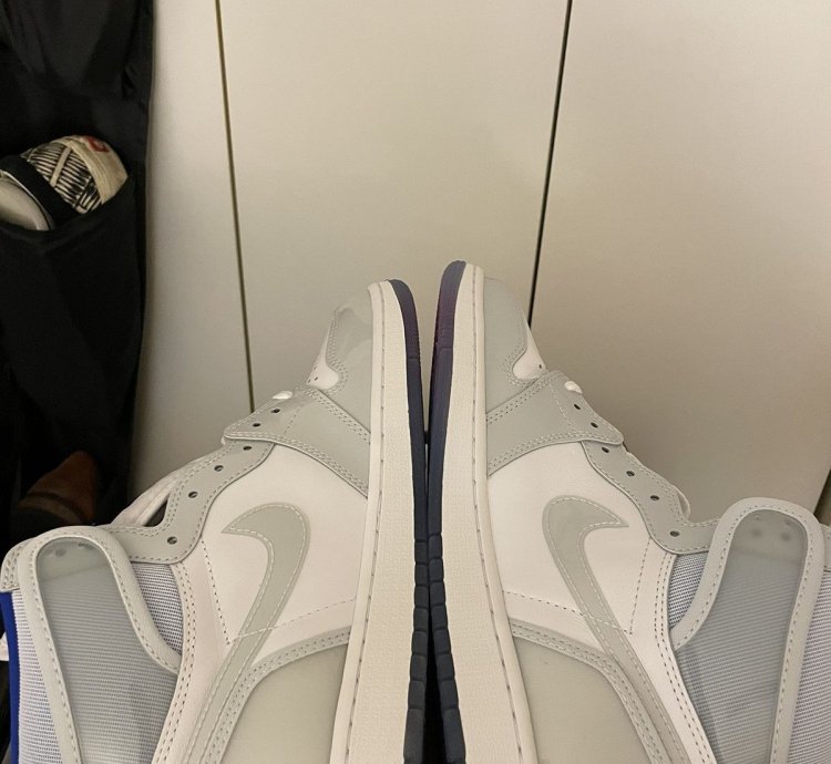 Air Jordan 1 Retro High Zoom White Racer Blue Sz 9