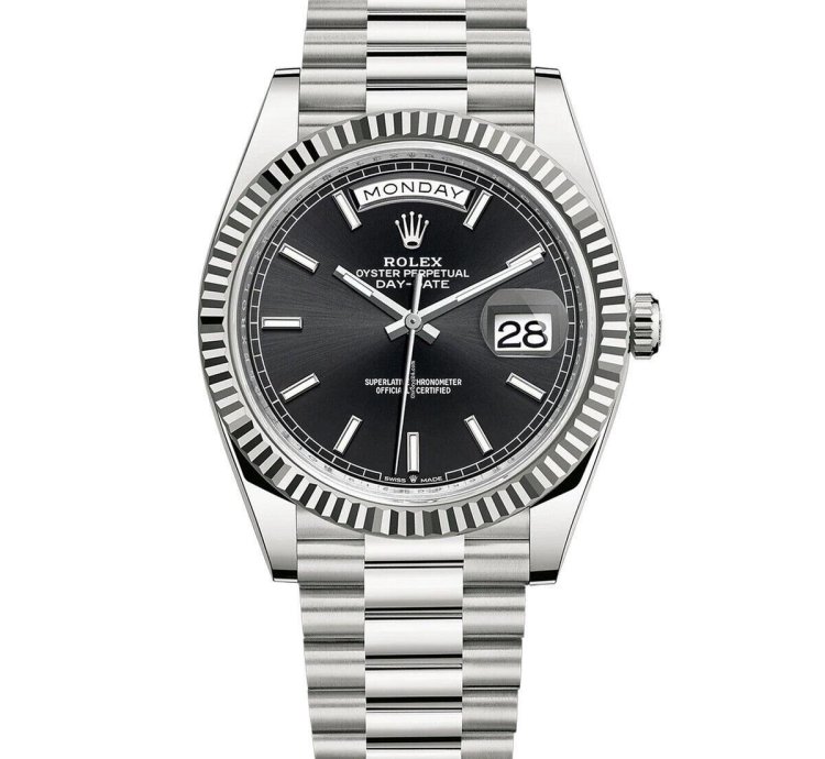 Rolex Day-date 40 40mm Black Index Dial Platinum Bracelet 228236