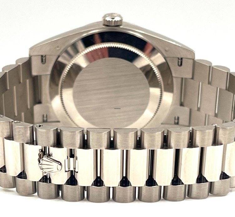 Rolex Day-date 40 40mm Blue Roman Dial White Gold 228239 Unworn 2023