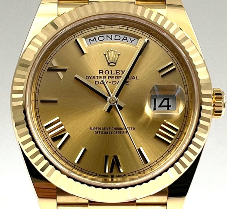 Rolex Day-date 40 40mm Champagne Roman Dial Yellow Gold Bracelet 228238 Unworn 2024
