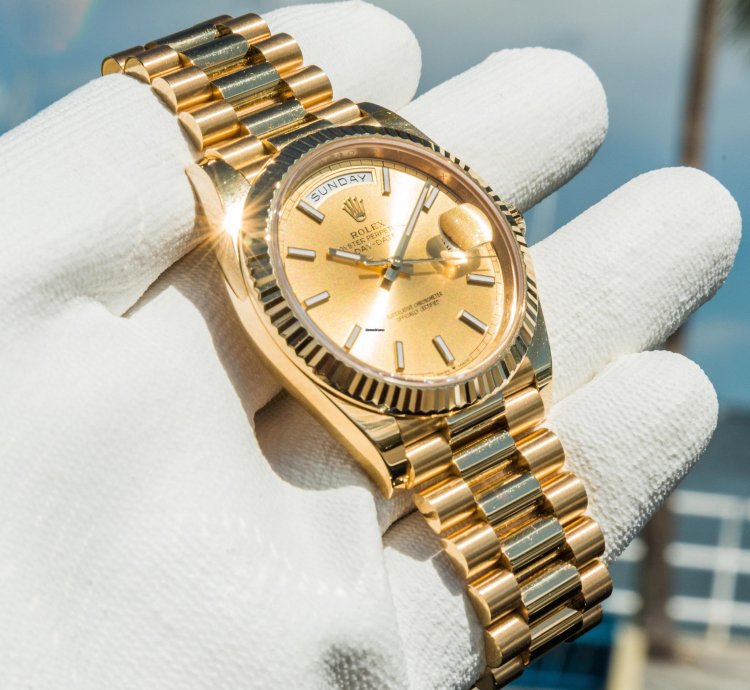 Rolex Day-date 40 40mm Champagne Stick