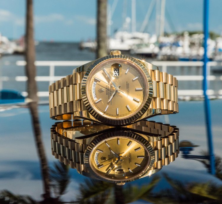 Rolex Day-date 40 40mm Champagne Stick