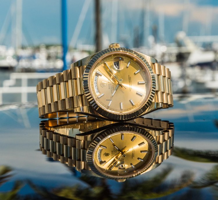 Rolex Day-date 40 40mm Champagne Stick