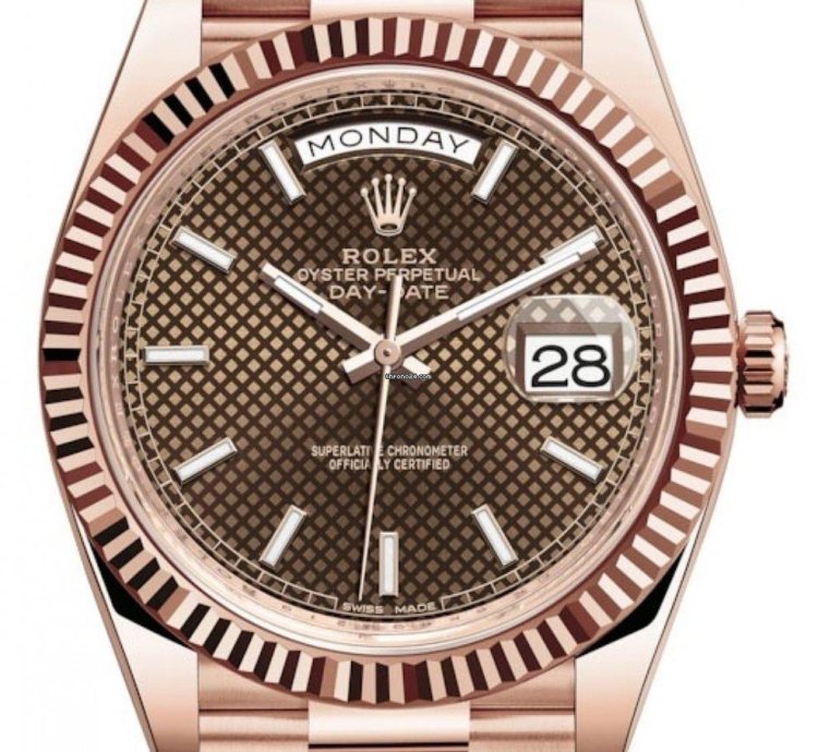 Rolex Day-date 40 40mm Chocolate Stick Dial 228235