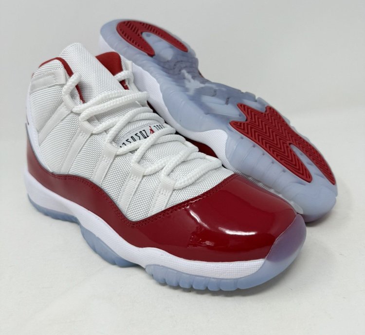 Air Jordan 11 Cherry Retro High Red White Sneakers 2022