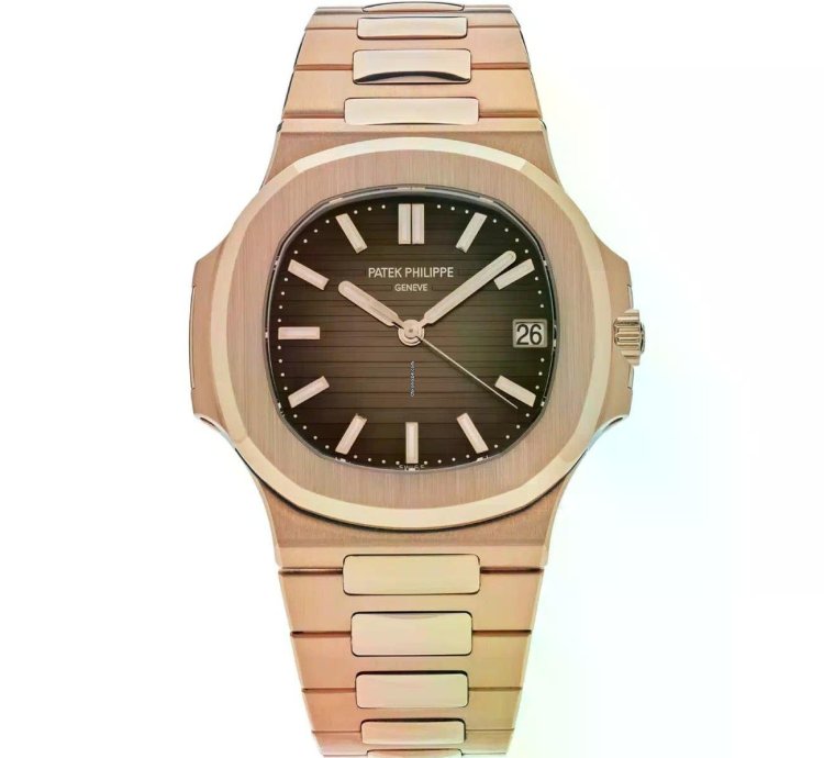 Patek Philippe Nautilus 5711 1r-001 Brown Dial 18k Rose Gold Automatic Men Watch 2017